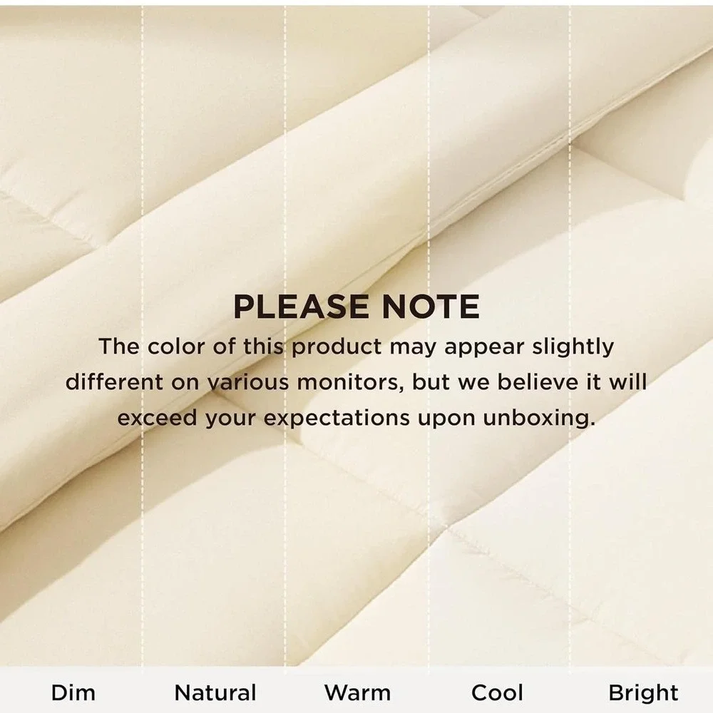 Bedsure Oversized Queen Comforter Duvet Insert Cream Down Alternative All Season